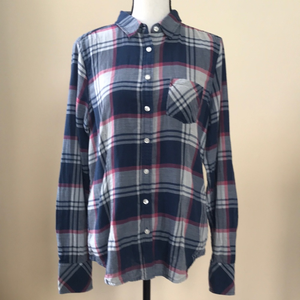 AEO Plaid Button Down Shirt